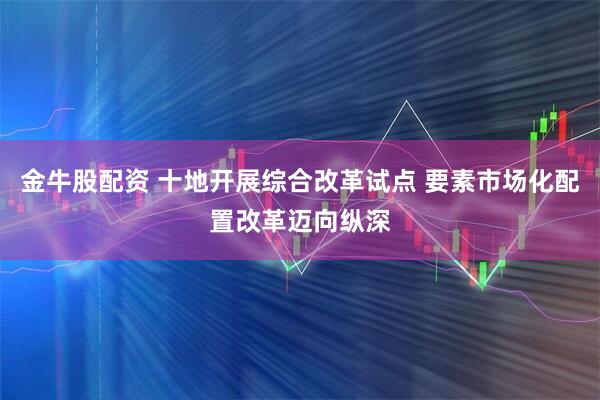 金牛股配资 十地开展综合改革试点 要素市场化配置改革迈向纵深