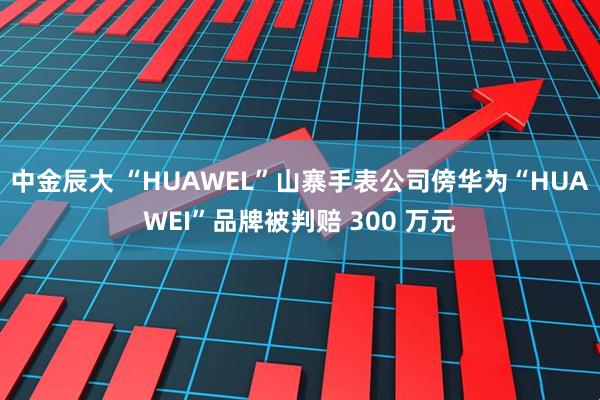 中金辰大 “HUAWEL”山寨手表公司傍华为“HUAWEI”品牌被判赔 300 万元