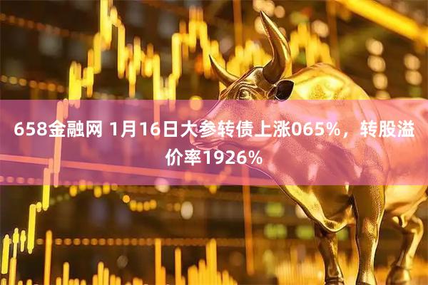 658金融网 1月16日大参转债上涨065%，转股溢价率1926%