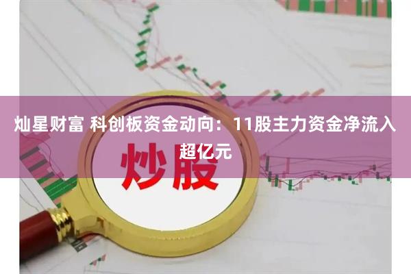 灿星财富 科创板资金动向：11股主力资金净流入超亿元